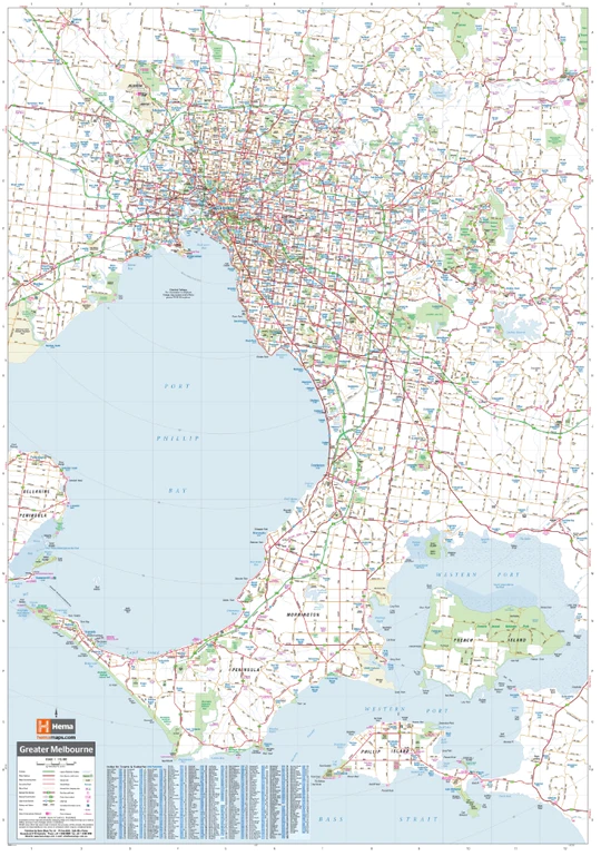 Melbourne and Region オセアニア-オーストラリア・都市地図 HEMA / 地図のご購入は「地図の専門店 マップショップ ぶよお堂」