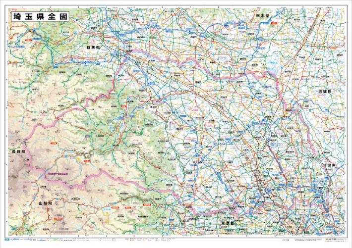 埼玉県全図 Pp加工 地図のご購入は 地図の専門店 マップショップ ぶよお堂