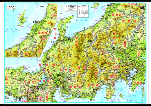 M日本地方別地図 中部地方 地図掛図 M / 地図のご購入は「地図の専門店