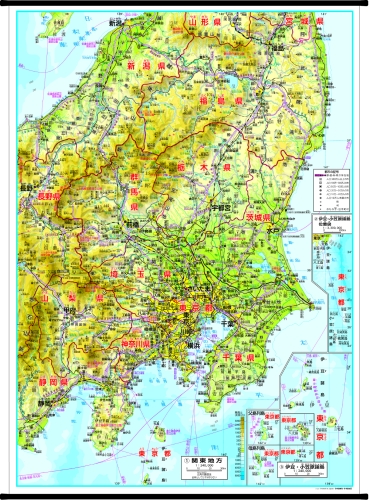 M日本地方別地図 関東地方 地図掛図 M 地図のご購入は 地図の専門店 マップショップ ぶよお堂