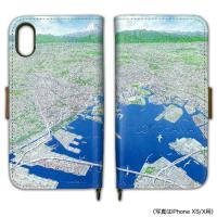 ご当地 地図柄 スマホケース 横浜 iPhone XS/X 用