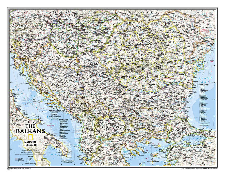 The Balkans Classic ヨーロッパ バルカン半島 National Geographic 地図のご購入は 地図の専門店 マップショップ ぶよお堂