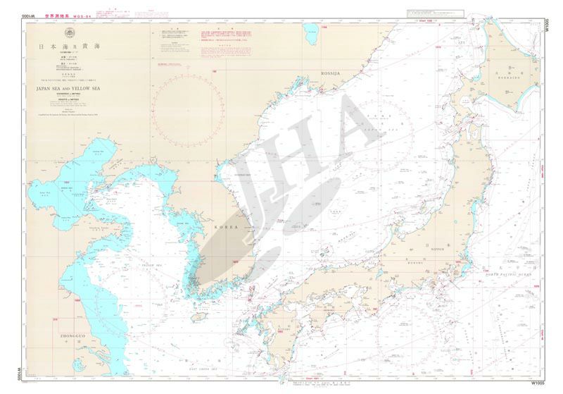 日本海及黄海 航海用海図 - 北太平洋 / 地図のご購入は「地図の専門店 