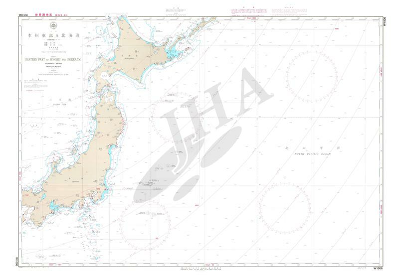 本州東部及北海道 航海用海図 北太平洋 地図のご購入は 地図の専門店 マップショップ ぶよお堂
