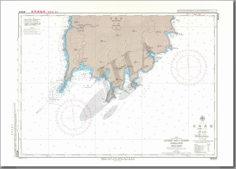 対馬南部 航海用海図 九州 南西諸島 地図のご購入は 地図の専門